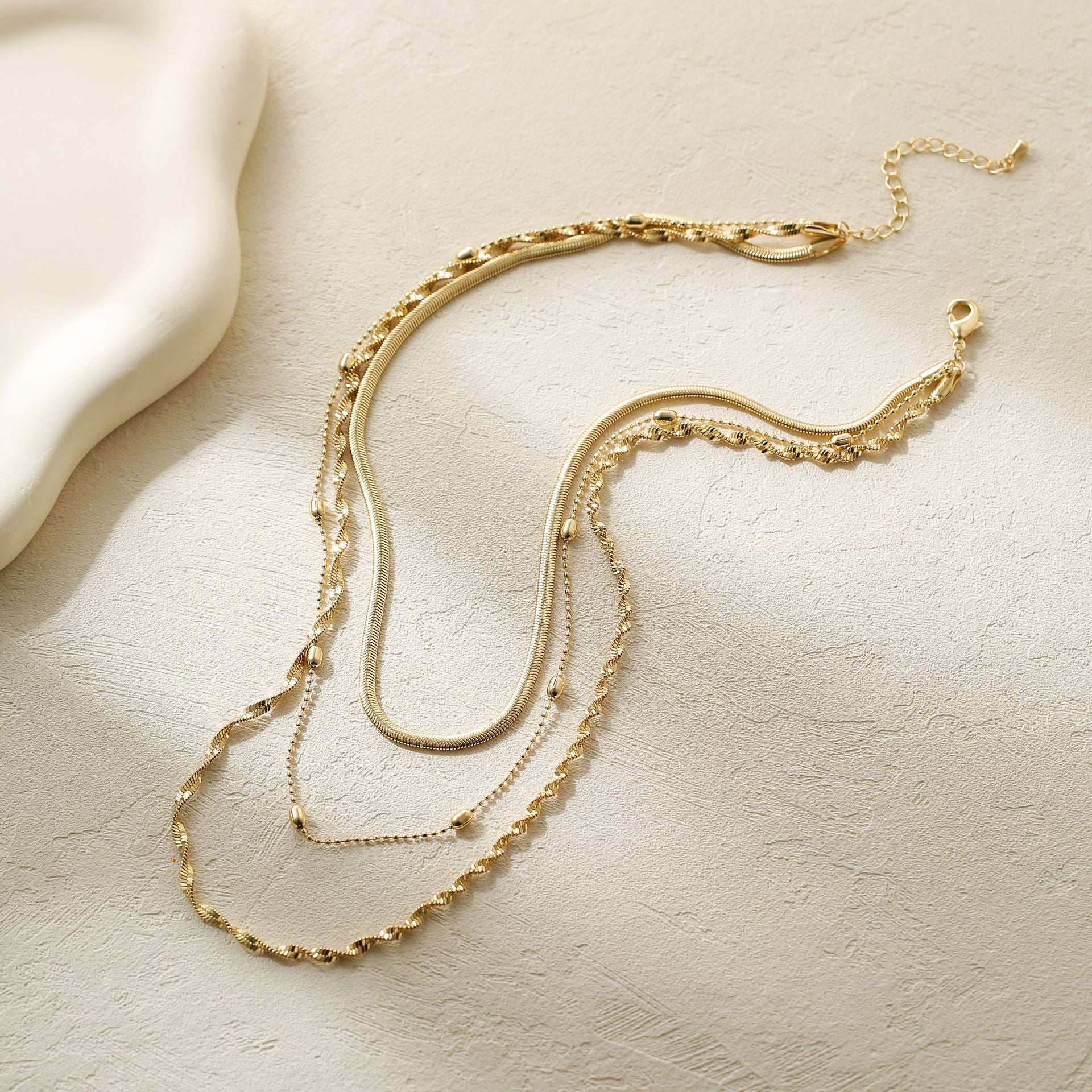 Wholesale Gold and Silver Two-color Necklace