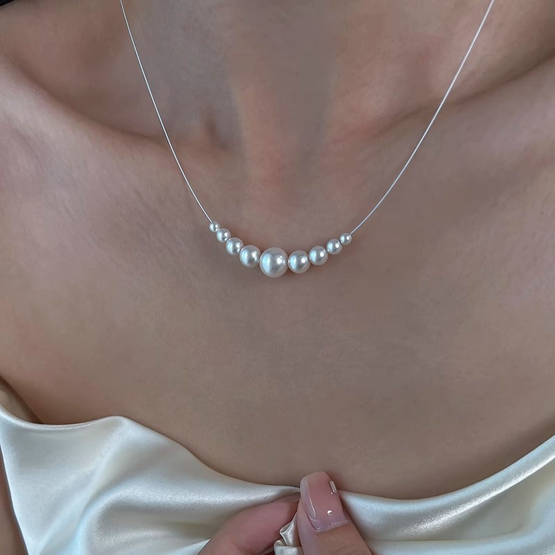 Wholesale Light Luxury  Retro Classic All-match Pearl Necklace