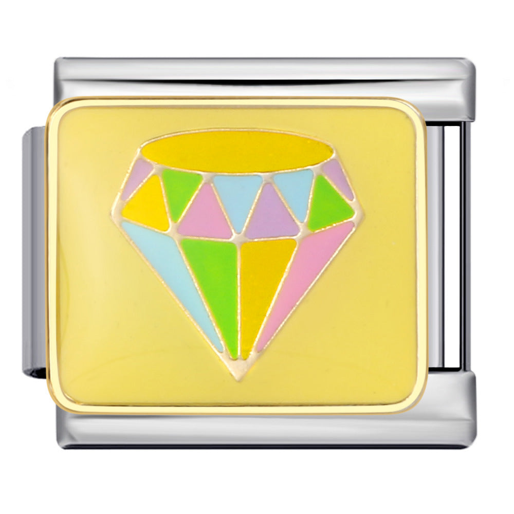 Wholesale Italian Charm Bracelet 9mm DIY Splicing Removable Birthday Party Stainless Steel Composable Bracelet