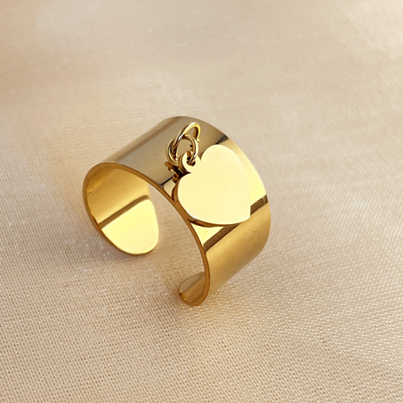 Wholesale French retro palace style stainless steel flower ring