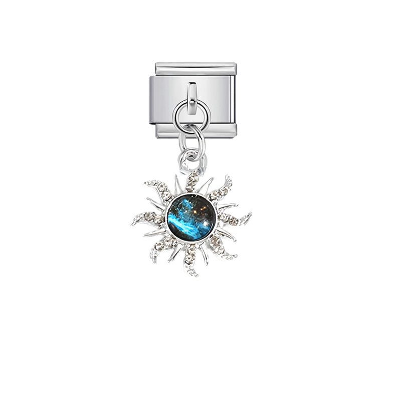 Wholesale Ocean Themed Italian Style DIY Pendant and Bracelet Kit Sweet Painted Stainless Steel Fashion Accessory for Everyday Wear
