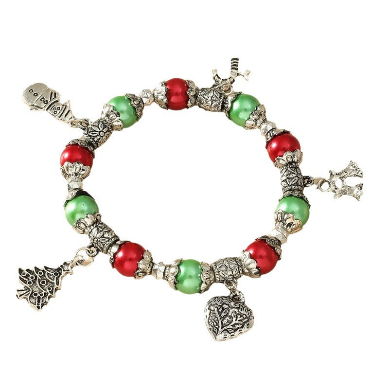 Wholesale Vintage Cute Snowman Christmas Tree Metal Bracelets ACC-BT-MY013