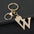 Wholesale  English letters encrusted diamond keychain