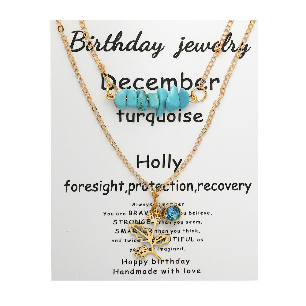 Wholesale  multi-layer green gold gravel necklace