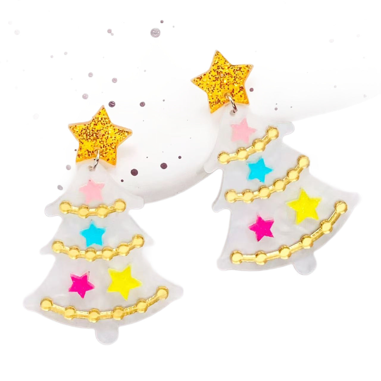 Wholesale Christmas earrings cat star earrings