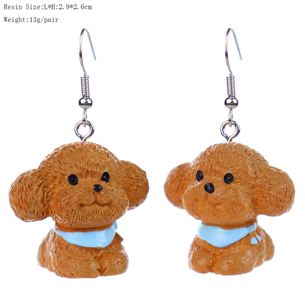 Wholesale Cartoon Cute Three-dimensional  Puppy Doll Earrings