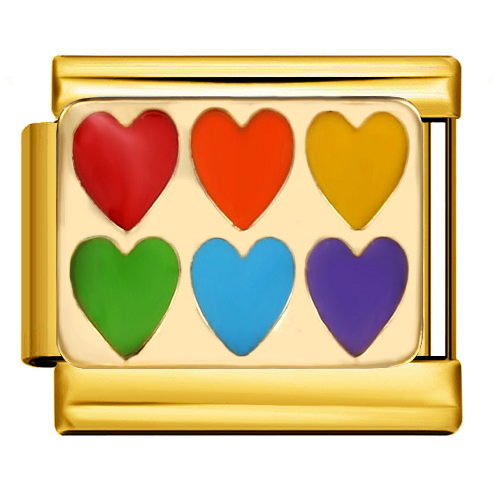 Wholesale Italian Charm Bracelet 9mm DIY Splicing Cute Creative Stainless Steel Composable Bracelet