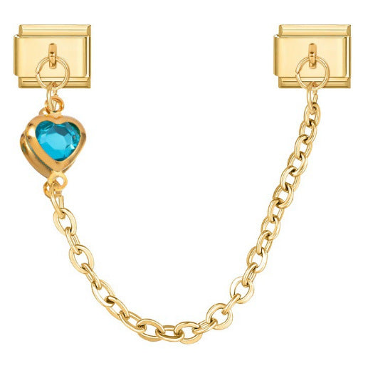 Wholesale Italian Charm Bracelet 9mm DIY heart-shaped  Creative Stainless Steel Composable Bracelet