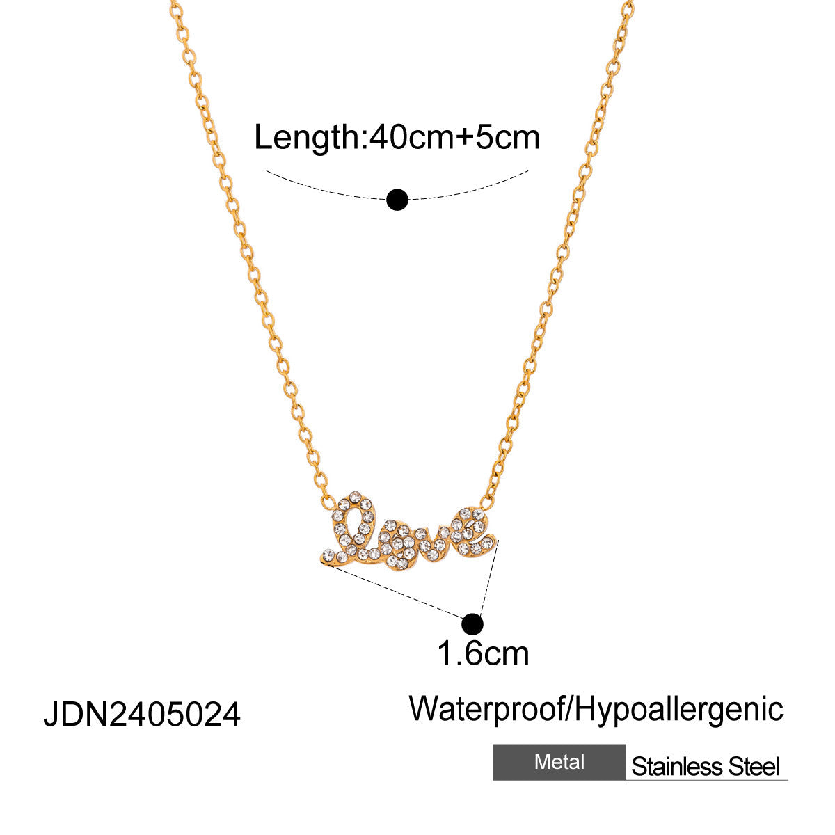 Wholesale Stainless Steel Letter Necklace