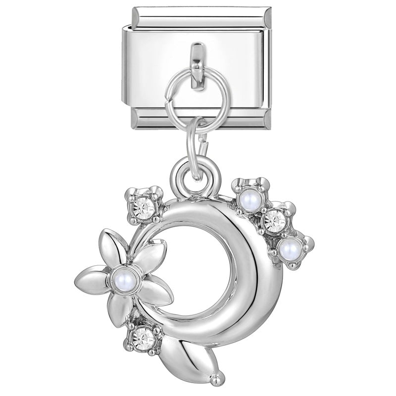 Wholesale Italian Charm Bracelet 9mm DIY Splicing Removable Stainless Steel Romantic Pendant Composable Bracelet