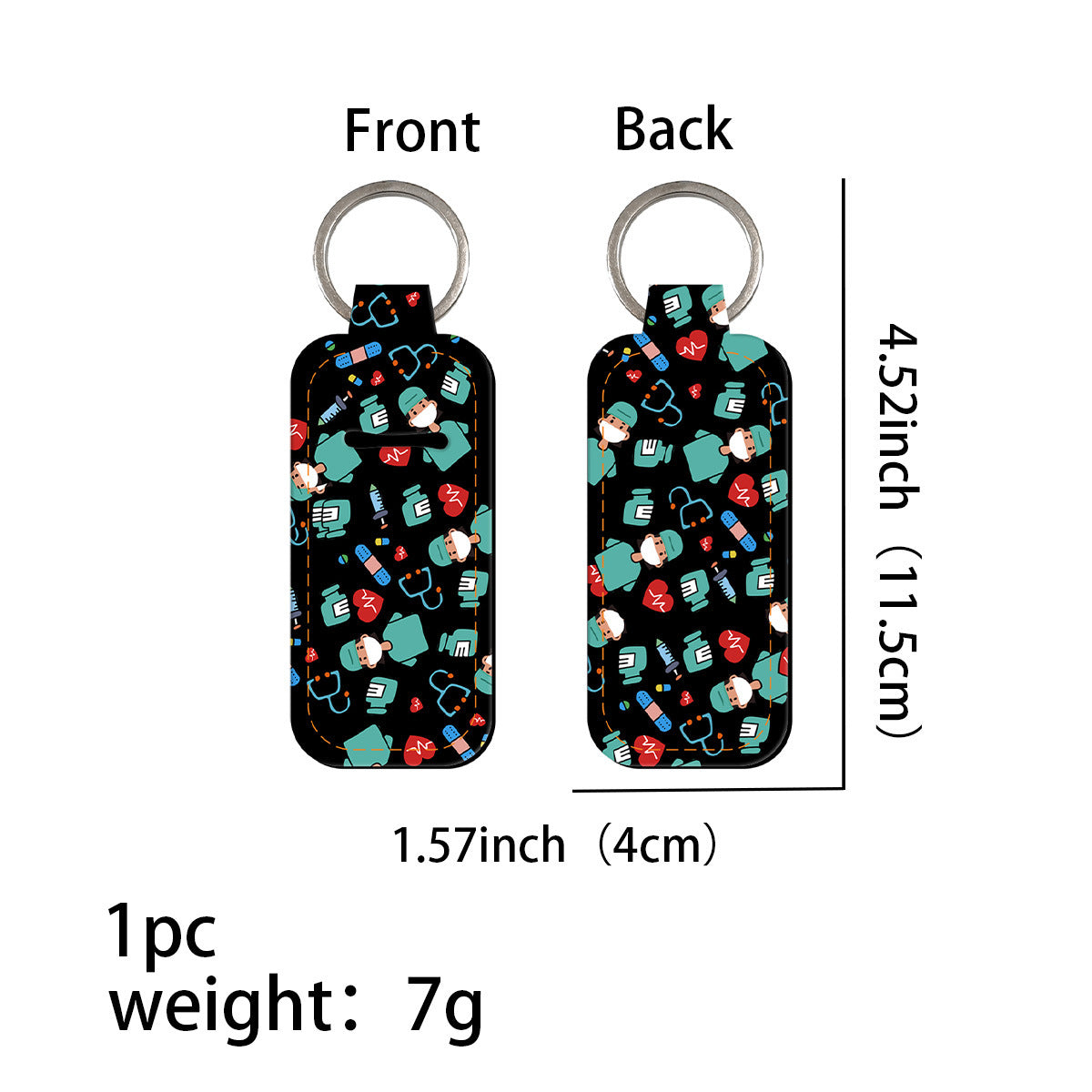 Wholesale 6pcs doctor pill key chain lipstick keychains