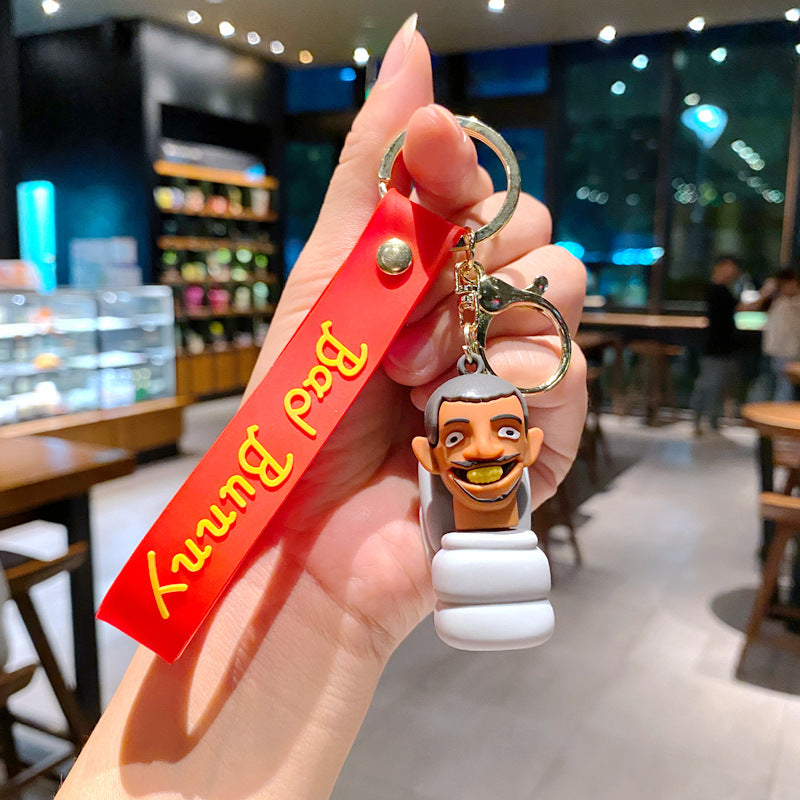 Wholesale Cartoon PVC Soft Keychain Creative Keychain ACCVIP-KC-XinShu008