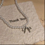 Wholesale Silver Pearl Necklace Elegant French Style Women S Fashion Jewelry Accessory Gift