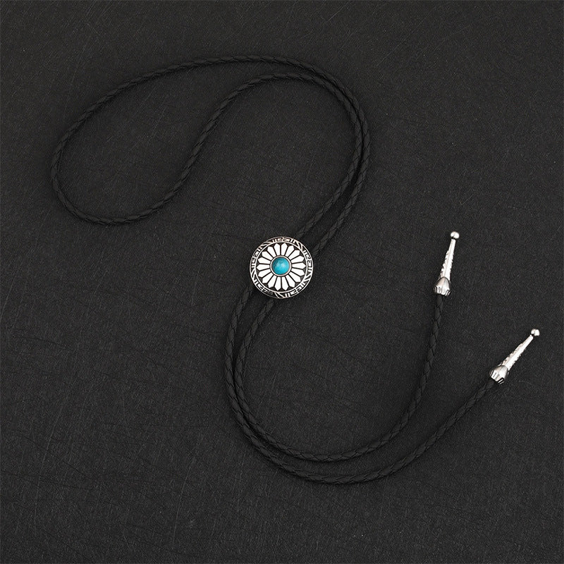 Wholesale Vintage Chrysanthemum Gemstone Turquoise Necklace