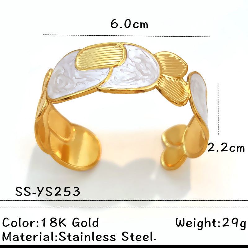Wholesale Stainless steel rings,  exaggerated geometric designs  unique bracelets bangles and rings.