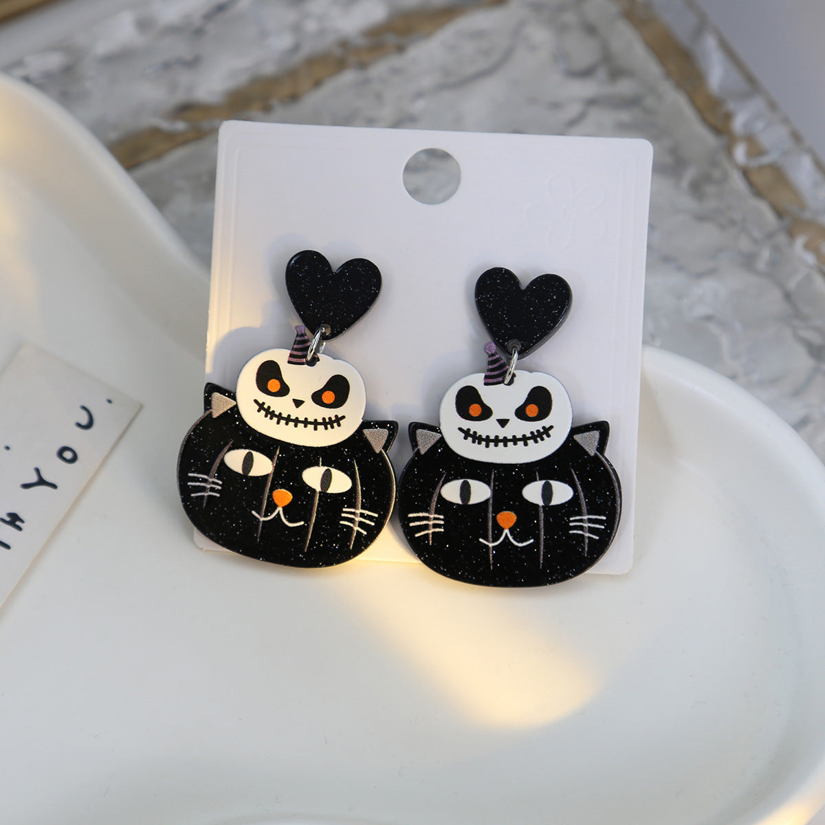 Wholesale  Cartoon Pumpkin Acrylic  Earrings