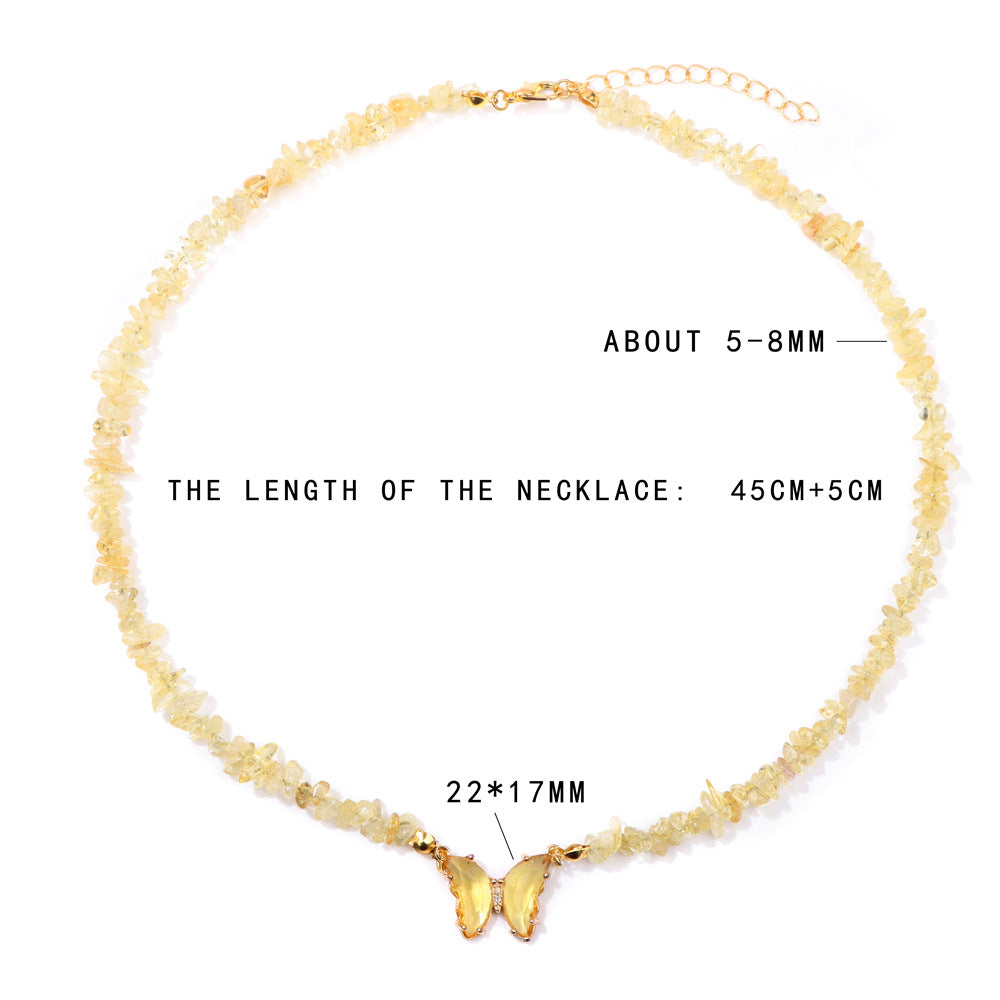 Wholesale Agate Bead Necklace with Artificial Crystal Pendant,  Geometric Handmade Jewelry Accessory for Women Everyday Wear