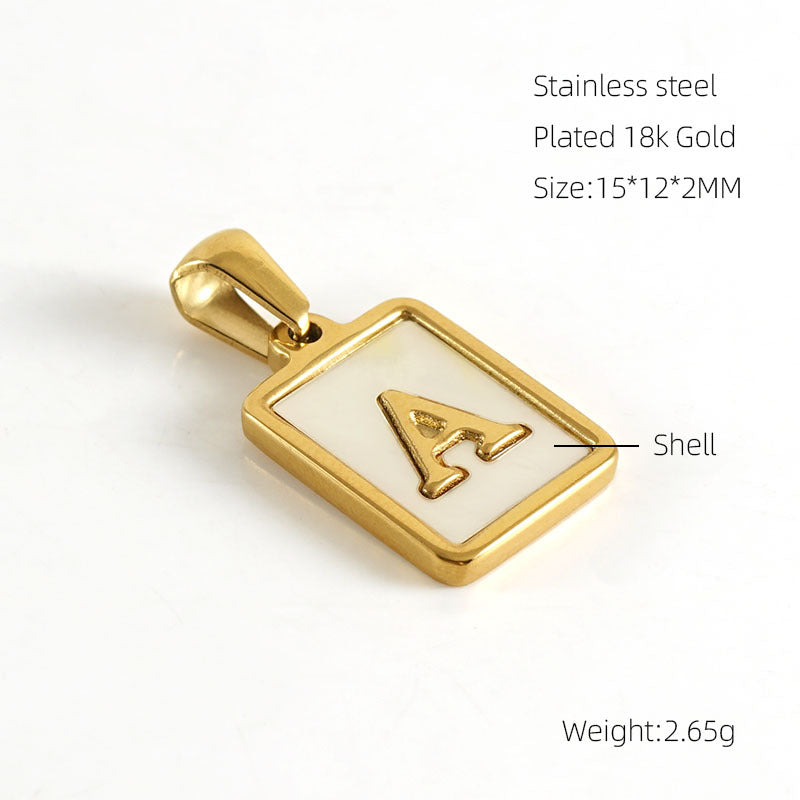 Wholesale Stainless Steel Letter Pendant Necklace Fashion Accessory Gift for Boutique Resale