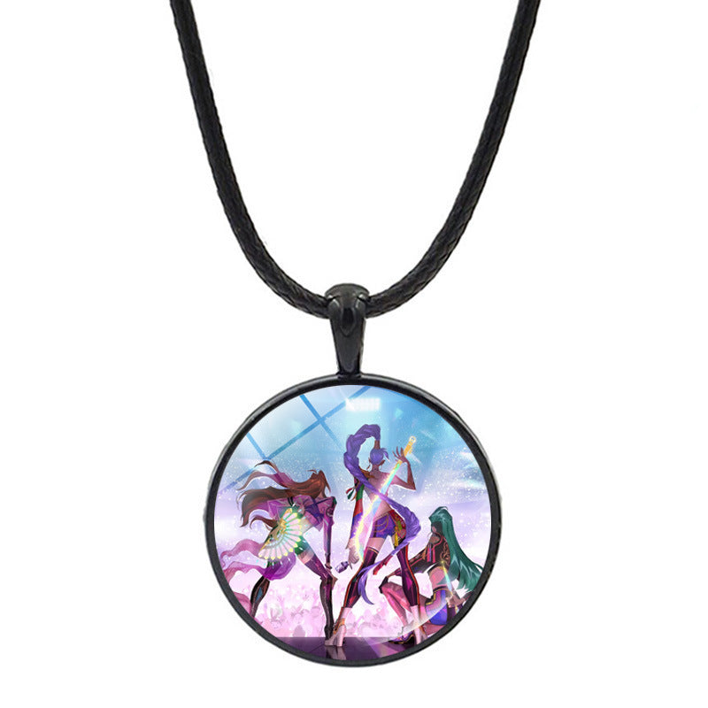 Wholesale K-POP Anime Necklace Sweater Chain