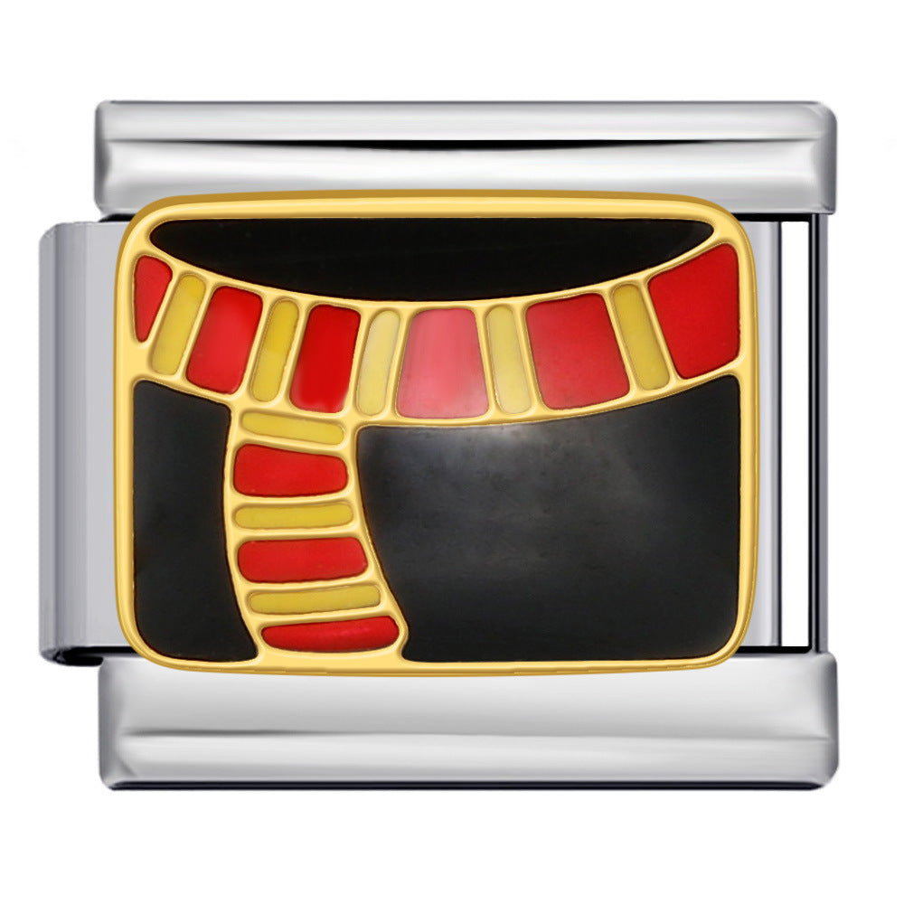 Wholesale 2pcs/pack  Italian Charm Bracelet 9mm DIY Splicing Creative Pattern Stainless Steel Composable Bracelet