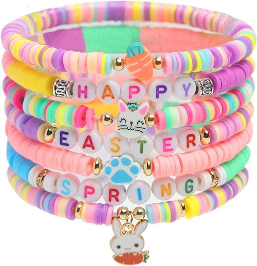 Wholesale Easter Colorful Soft Ceramic Bracelet Set