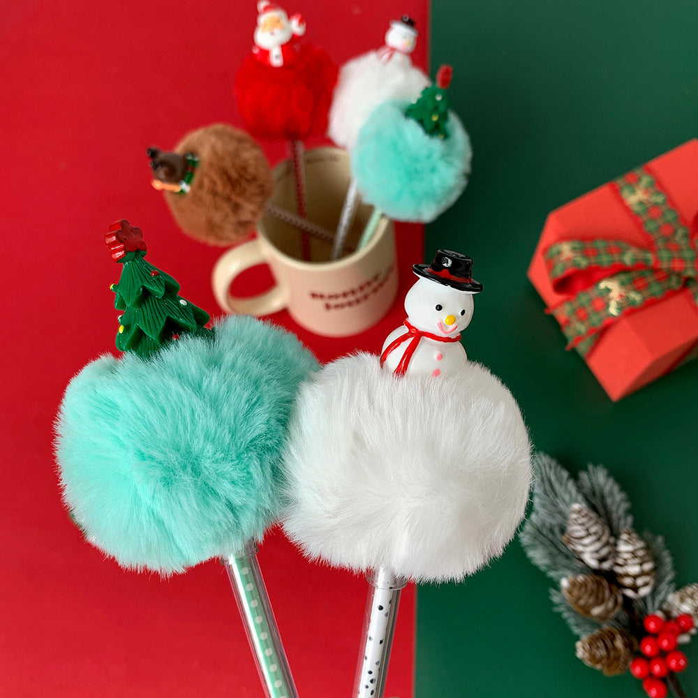 Wholesale Christmas ball ball pen cute children  cartoon pen