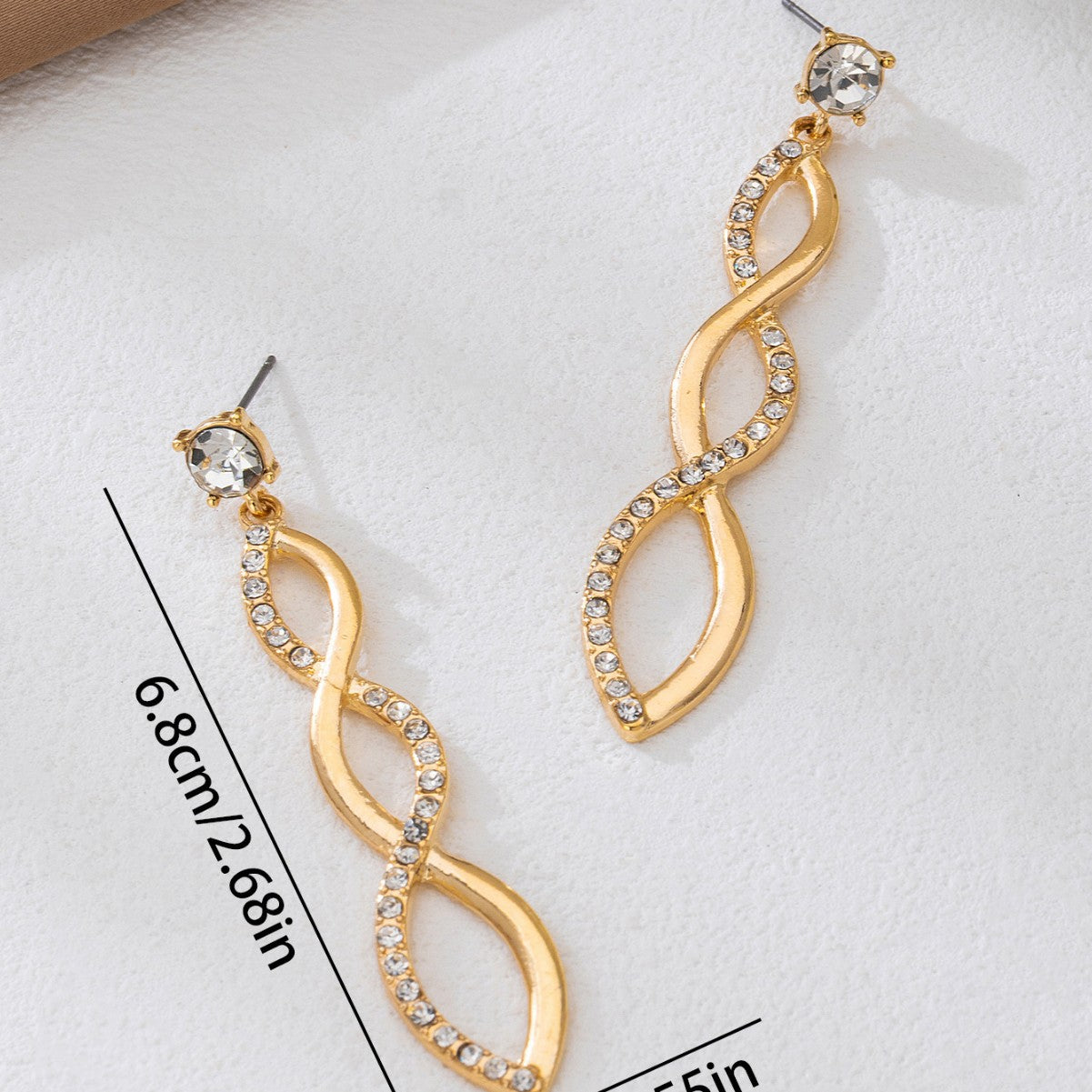 Wholesale Gold Geometric Irregular Spiral Earrings For Women Fashion Jewelry Accessory Boutique Resale Gift