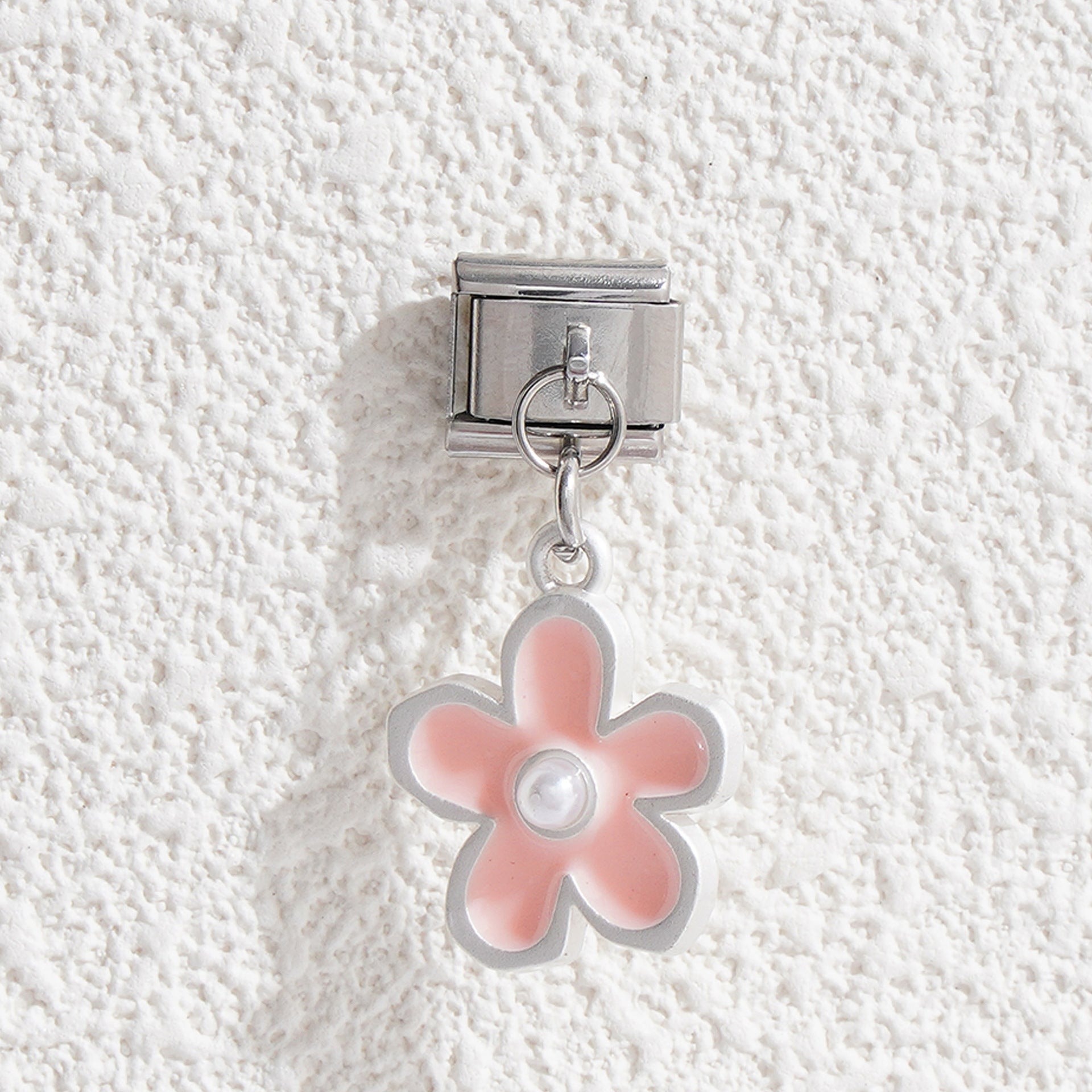 Wholesale 5pcs Italian Charm Bracelet 9mm DIY Splicing Flower Pendant Stainless Steel Composable Bracelet