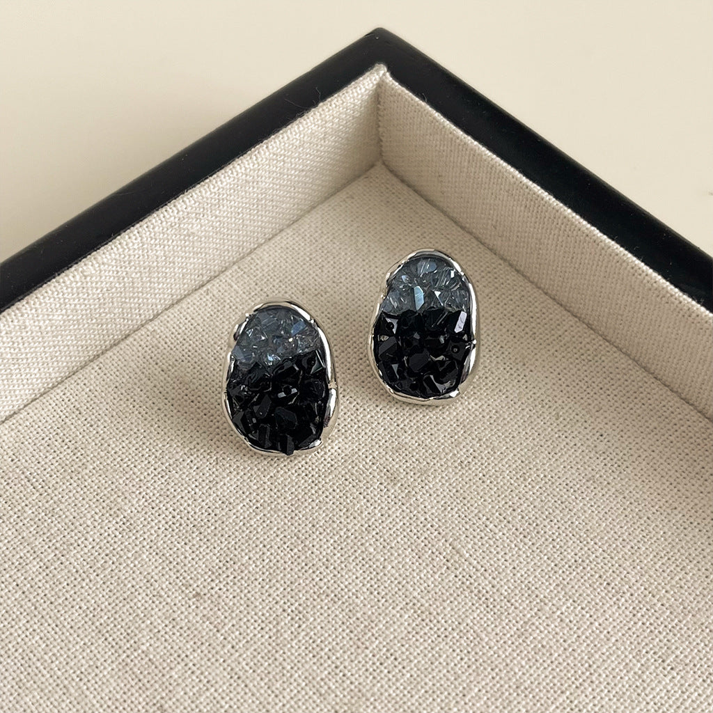 Wholesale  Black Oil Drop Earrings