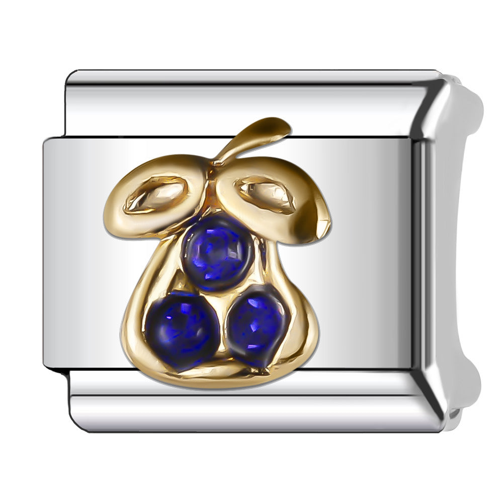 Wholesale Italian Charm Bracelet 9mm DIY Splicing Fruit and Vegetable Series  Stainless Steel Composable Bracelet