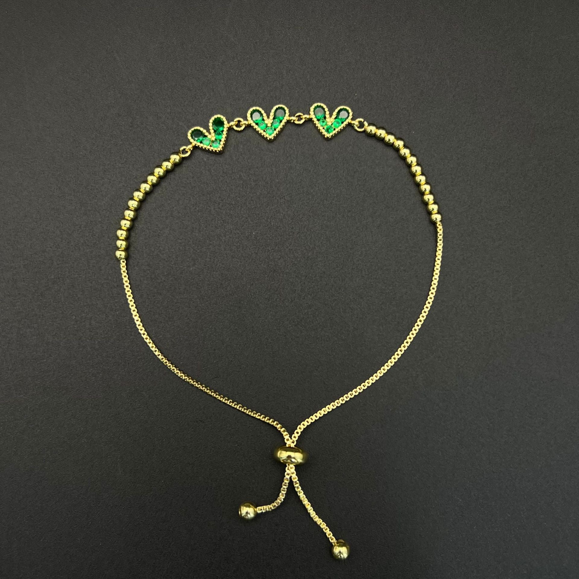 Wholesale Stainless steel heart-shaped zircon bracelet