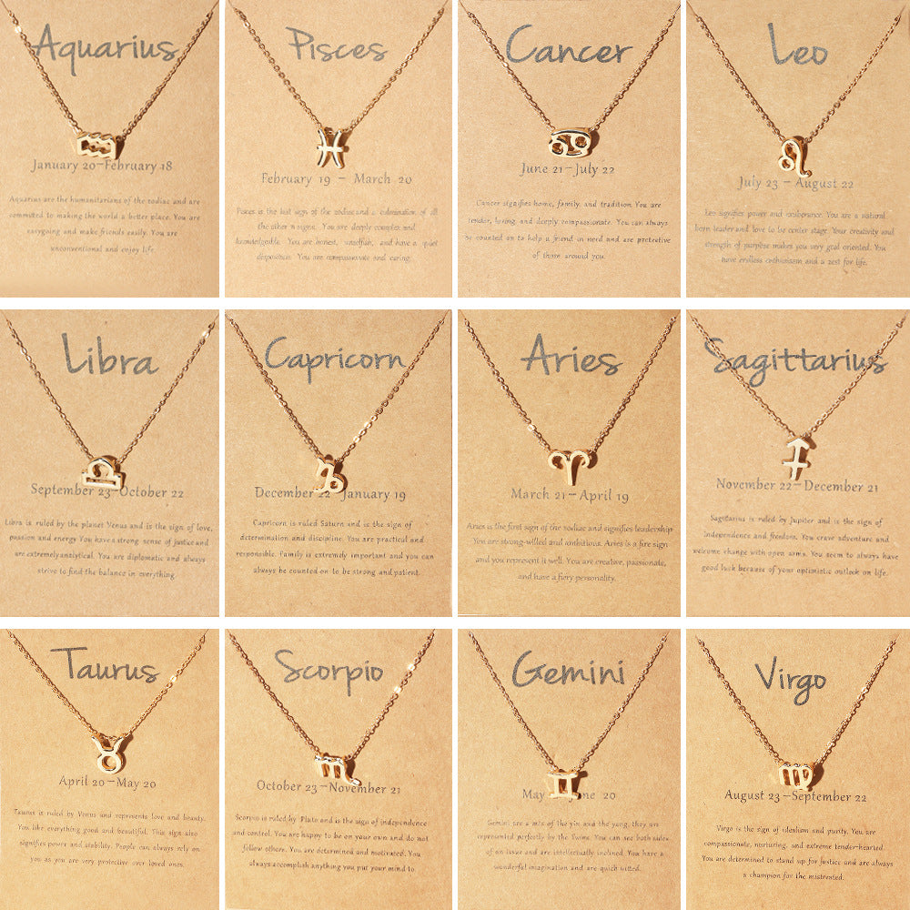 Wholesale Alloy Zodiac Necklace ACC-NE-JYS015