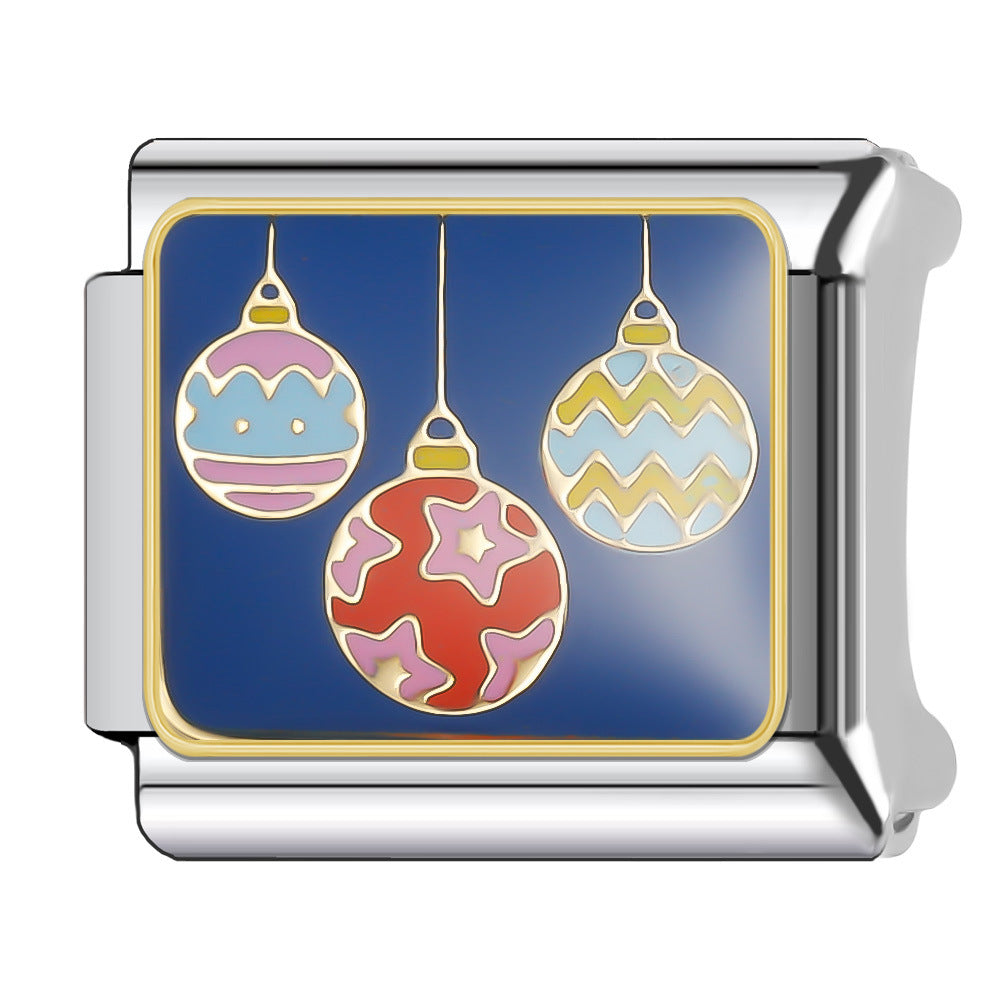 Wholesale Italian Charm Bracelet 9mm DIY Splicing Stainless Steel Goodnight Series Cartoon Composable Bracelet