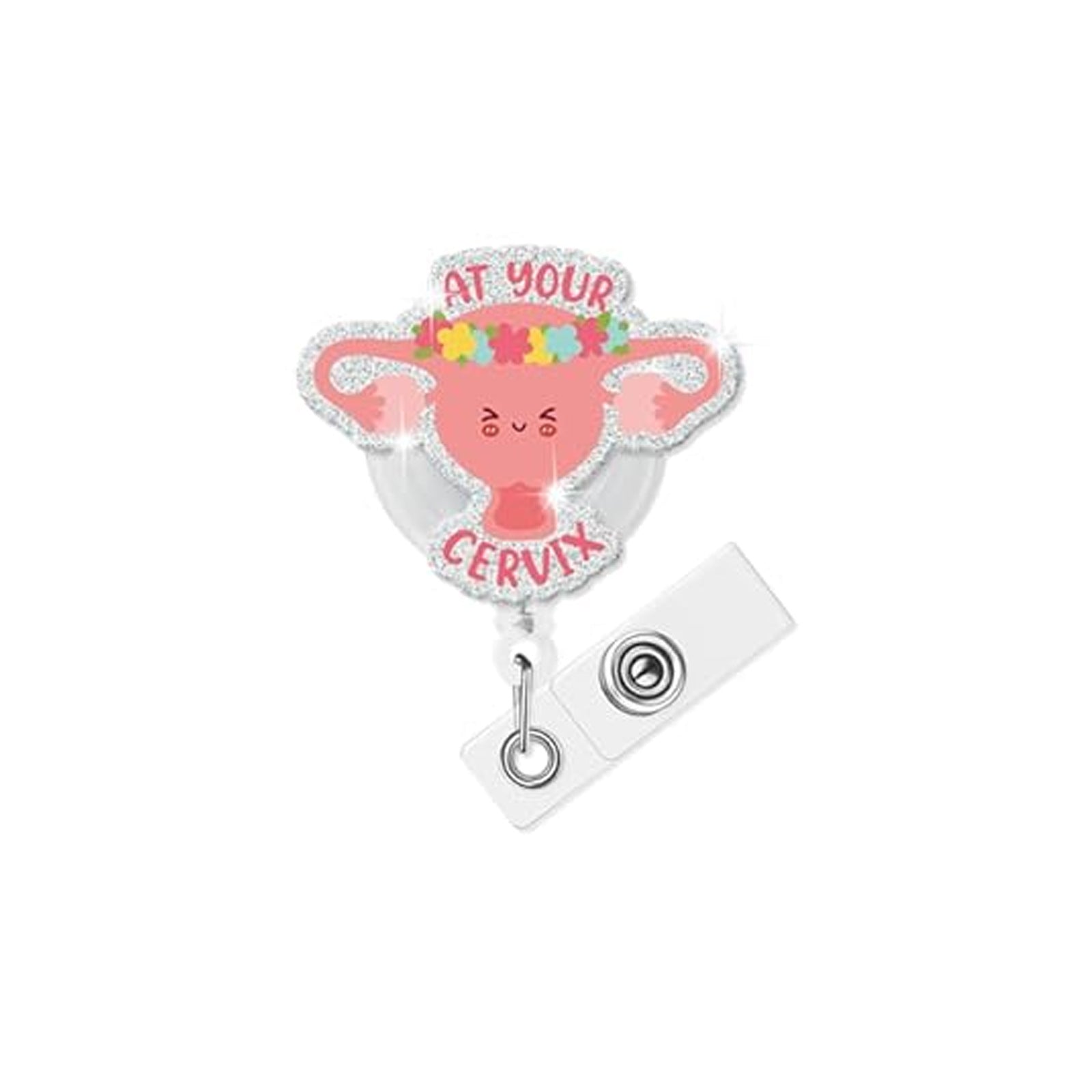 Wholesale Acrylic Retractable Badge Reel Baby Pattern for Nurse ID Card Holder Cute Gift