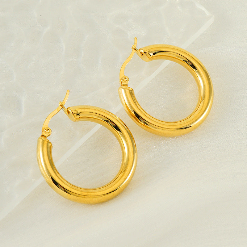 Wholesale 18K stainless steel hollow earrings