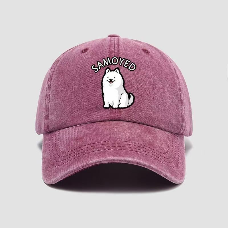 Wholesale puppy Samoyed cartoon baseball cap