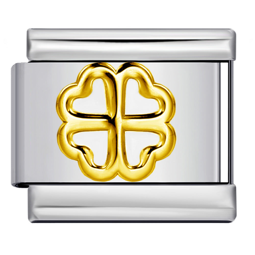 Wholesale Italian Charm Bracelet 9mm DIY Splicing Removable Gold and Silver Stainless Steel Composable Bracelet