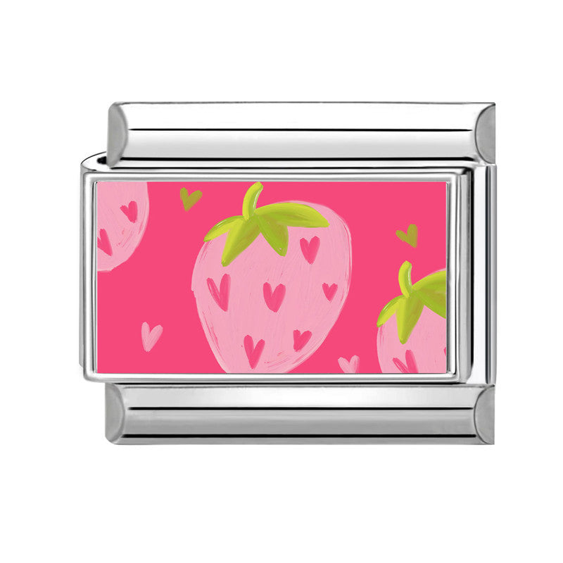 Wholesale Italian Charm Bracelet 9mm DIY Splicing Pink Stainless Steel Composable Bracelet