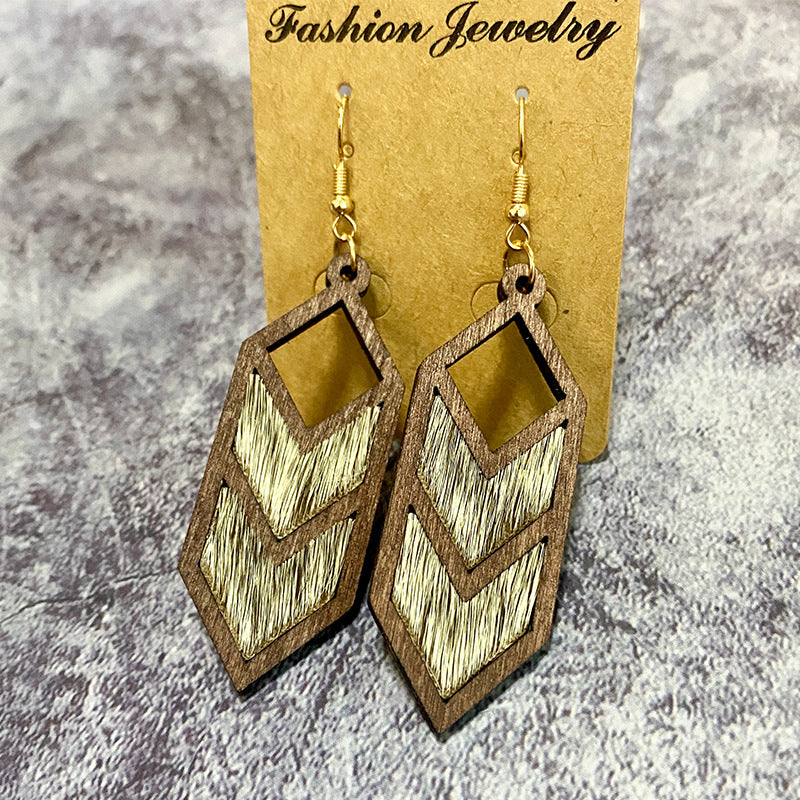 Wholesale leopard print cow pattern genuine leather earrings