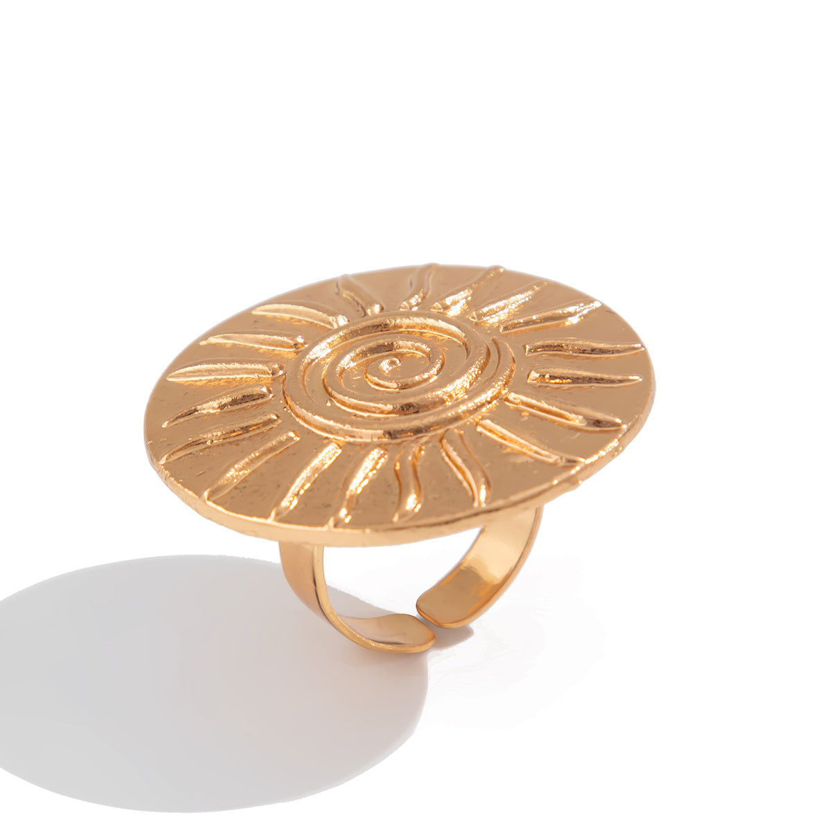 Wholesale moon alloy ring creative exaggerated sunflower love ring