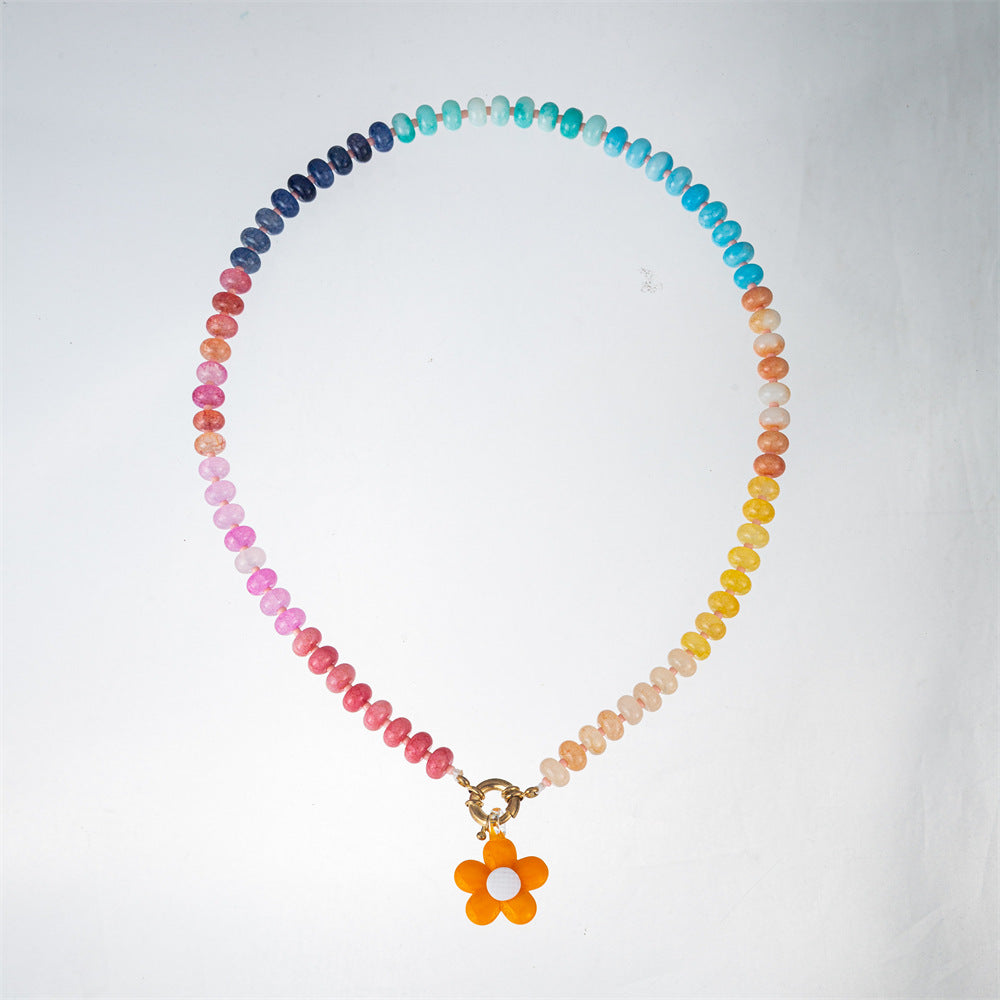 Wholesale Handmade Beaded Flower Necklace