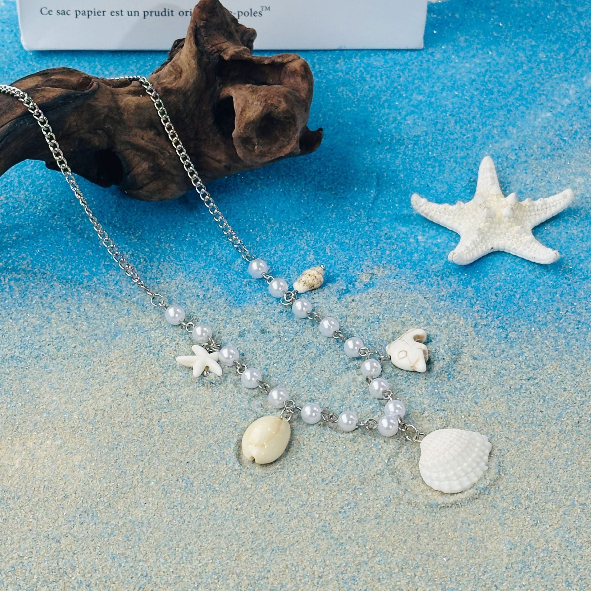 Wholesale Summer seaside pearl shell necklace