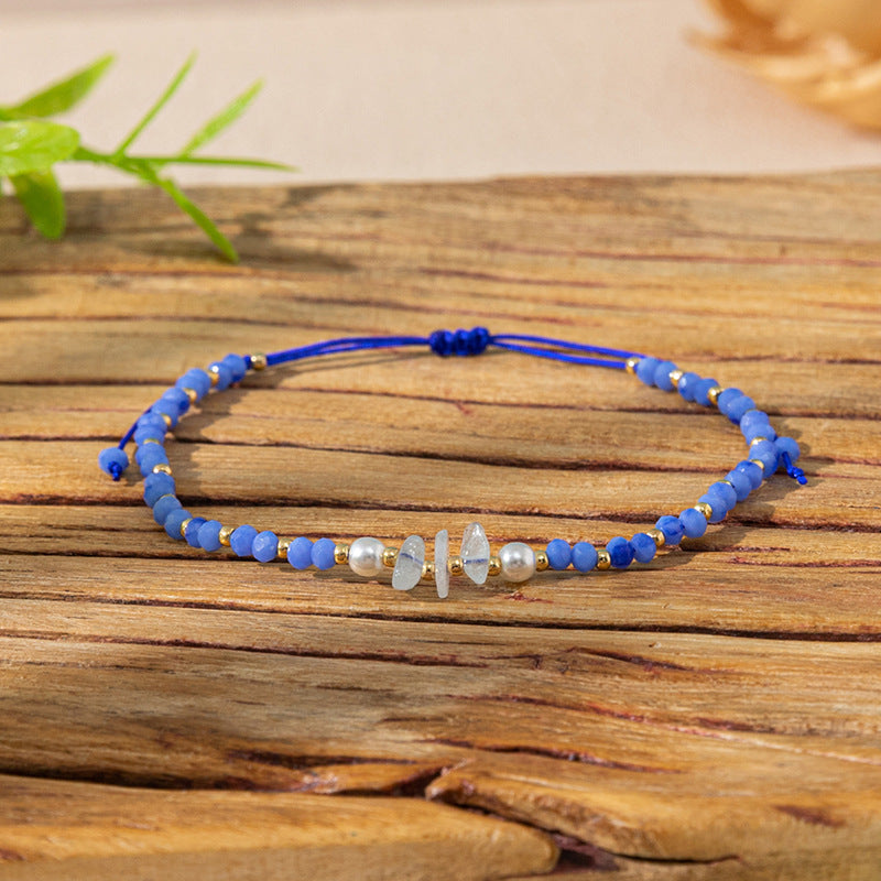 Wholesale Colorful Gravel Hand Rope  Bracelet