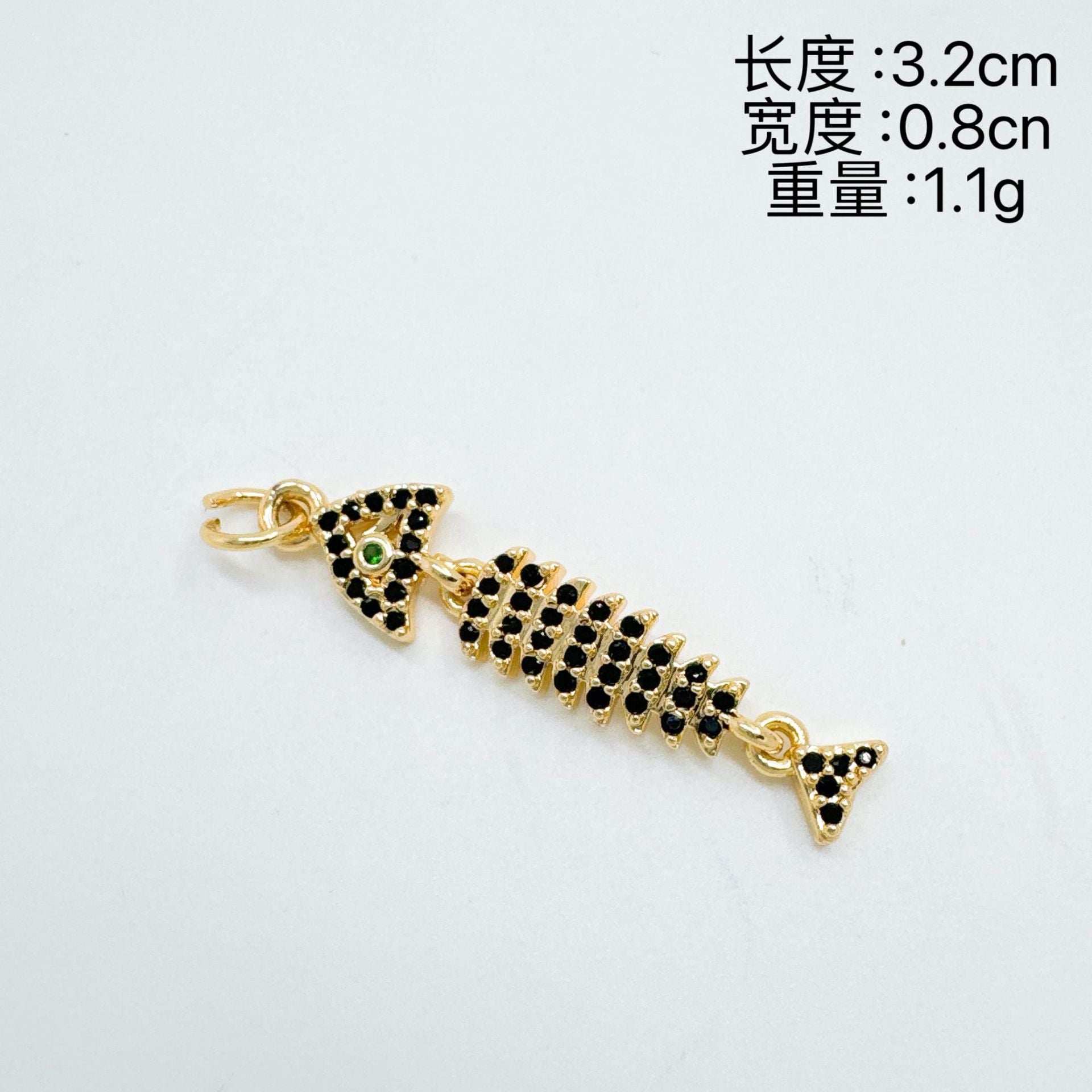 Wholesale Ocean Sea Fish Micro-Inlaid Zircon Gold Plated Pendant Necklace Jewelry Accessory Boutique Resale