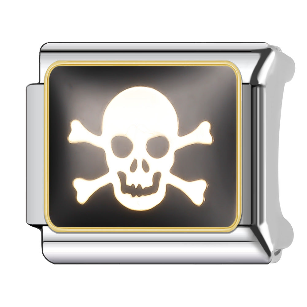 Wholesale Italian Charm Bracelet 9mm DIY Splicing Halloween Series Stainless Steel Composable Bracelet