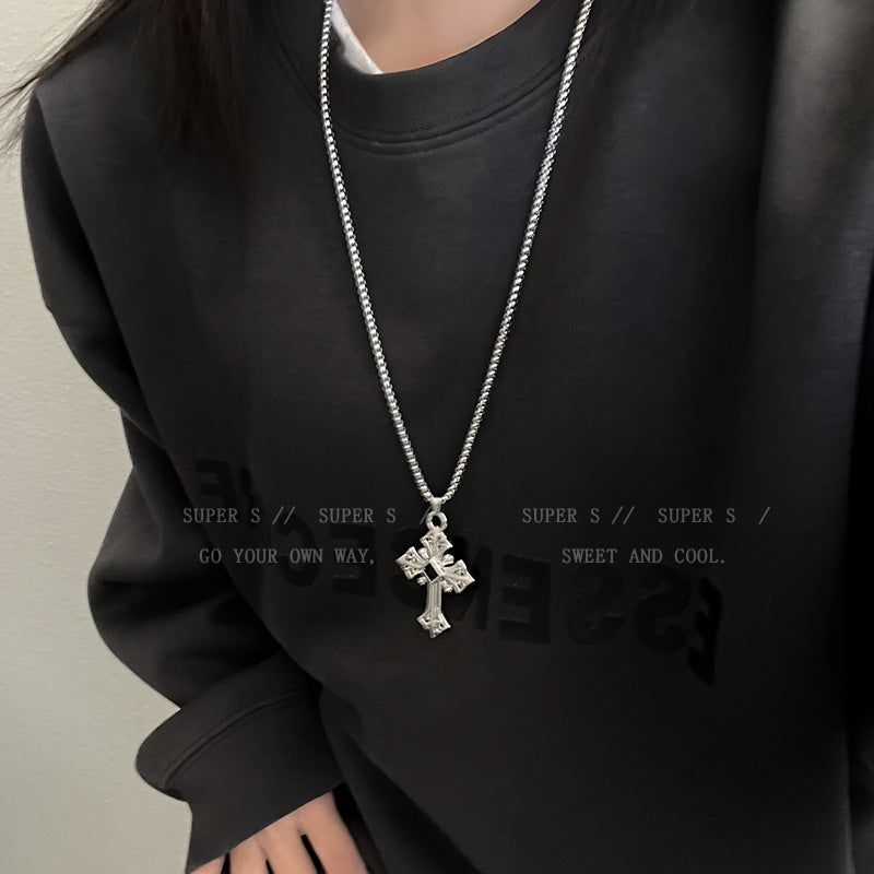 Wholesale Titanium Steel Non-fading Cross Necklaces ACC-NE-Leis009