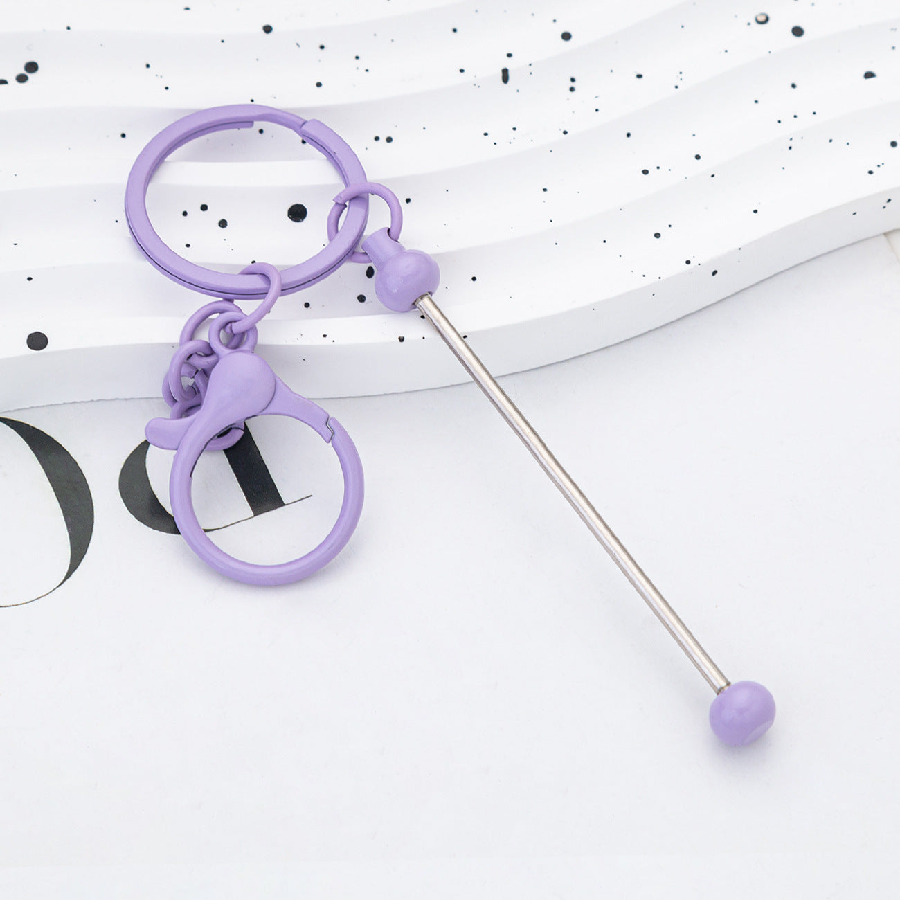 Wholesale Beadable Keychains Colorful DIY Beaded Keychains ACC-KC-HuaH008