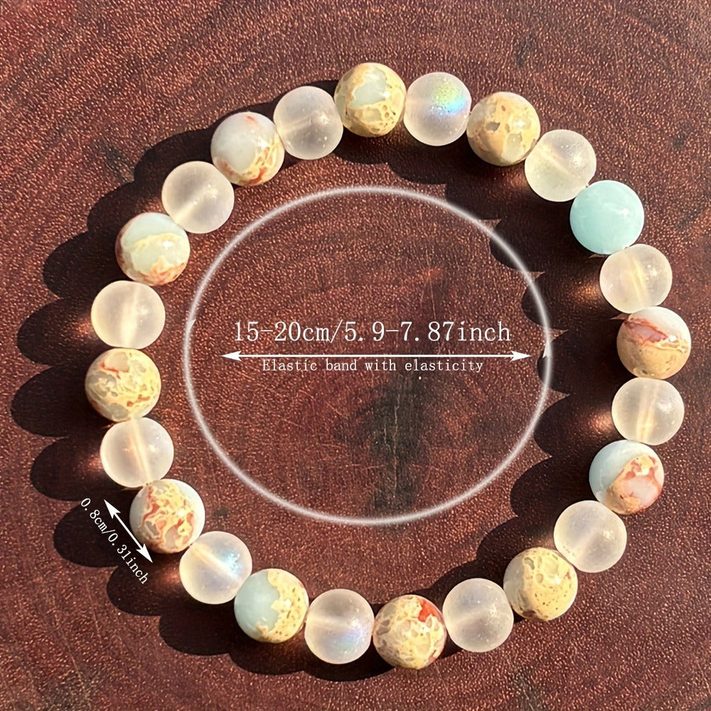 Wholesale Shoushan Stone Frosted Colorful Crystal Bracelet