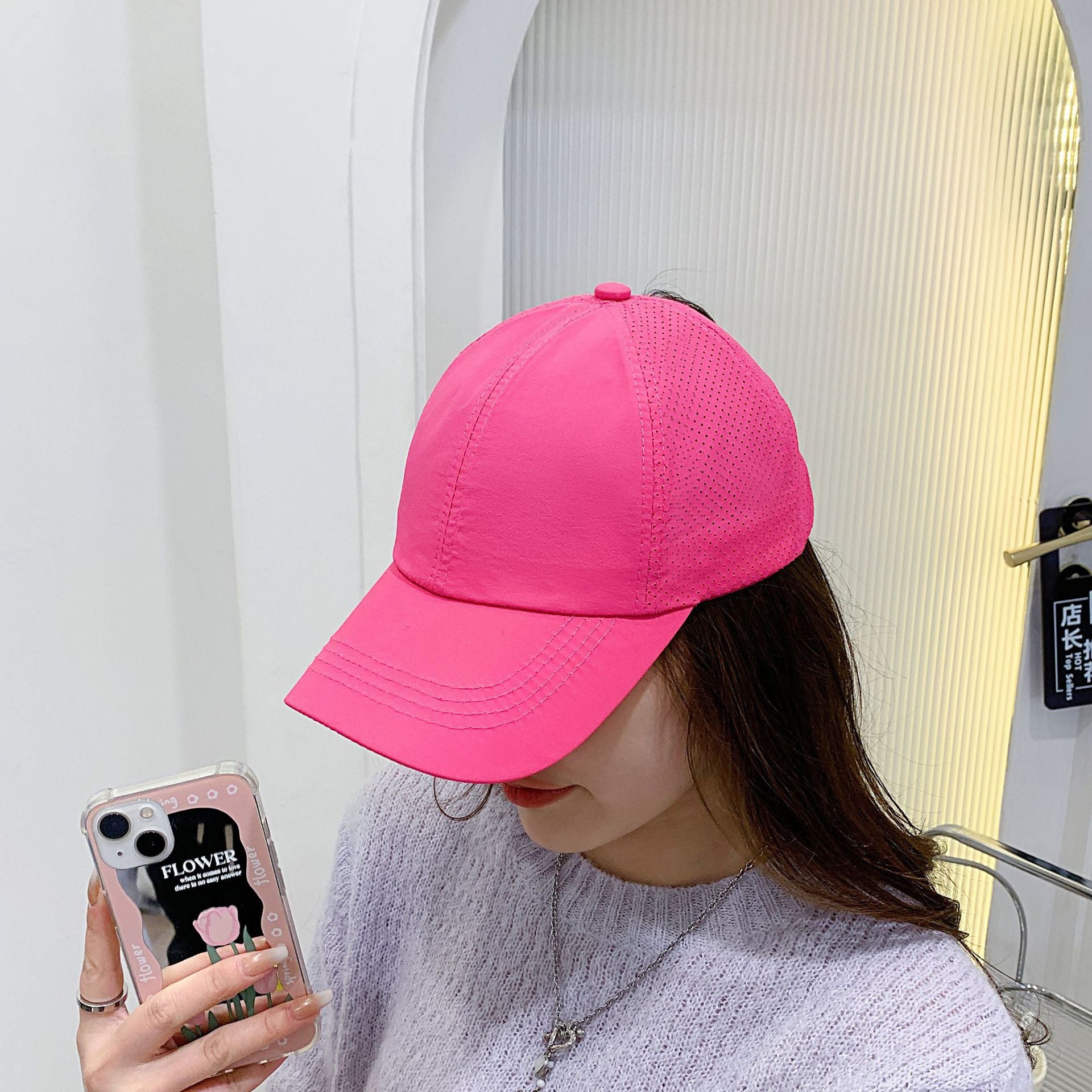 Wholesale Solid Color Baseball Cap Casual Cross Ponytail Cap Hat ACC-HT-KeNian001