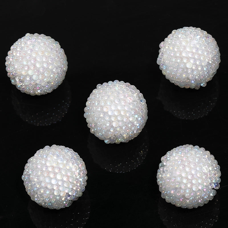 Wholesale of 5 Pieces/pack of Colorful Glass Bubble Beads and Acrylic Beads ACC-BDS-BLG013